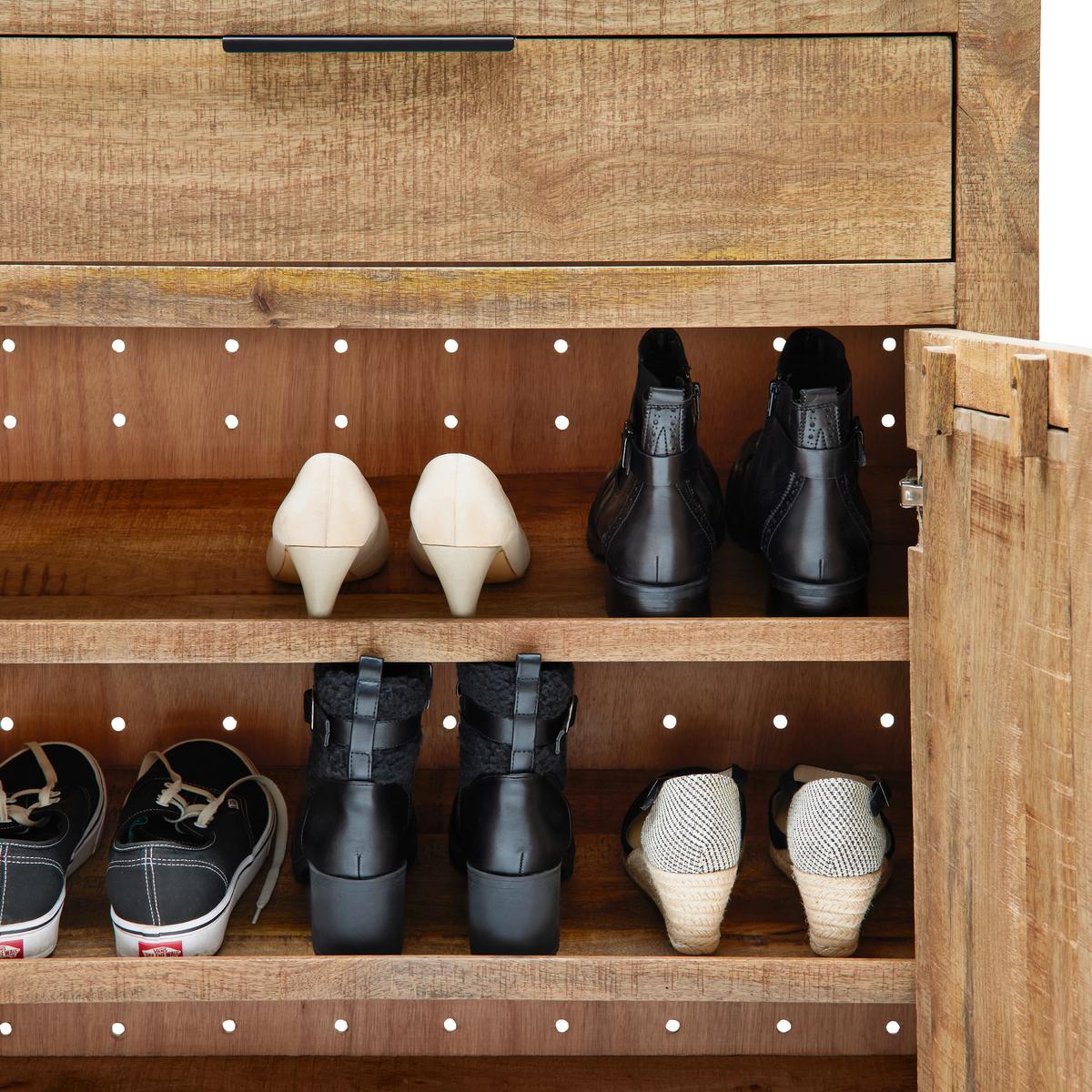 BOTNÍK EVEREST -EXKLUSIV- - černá/přírodní barvy, Natur, kov/dřevo (88/130/40cm) - Mömax