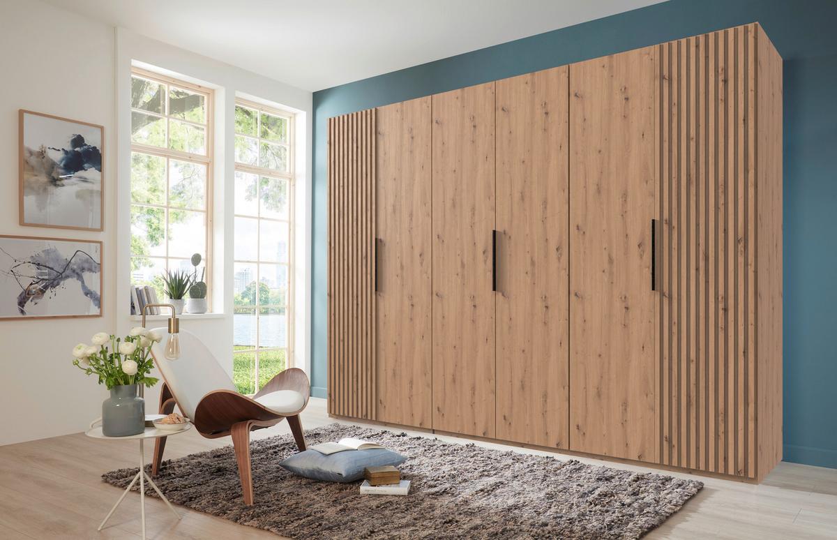 Drehtürenschrank 300 cm Andorra Eiche Artisan - Eiche Artisan, MODERN, Holzwerkstoff (300/216/58cm) - MID.YOU