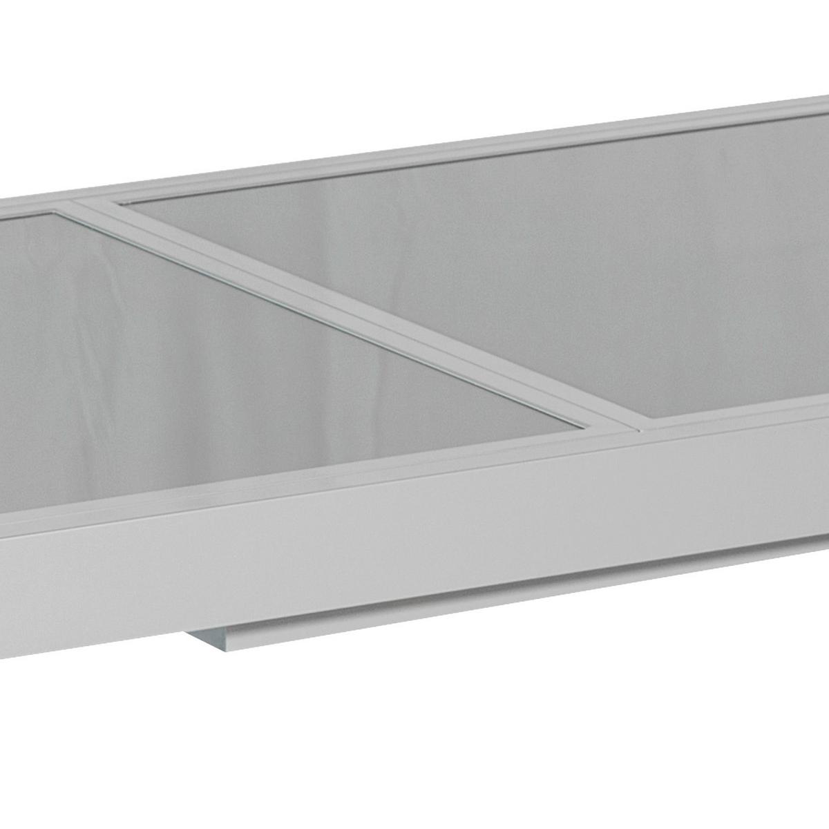Gartentisch ausziehbar Metall/ Glas L: 120-180 cm - Silberfarben, KONVENTIONELL, Glas/Metall (120/90/75cm) - Gardenson