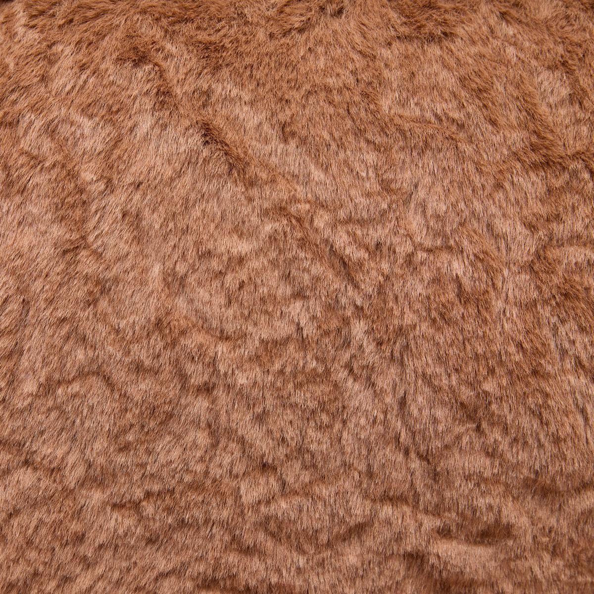 Štýlové kreslo LENI, hnedá umelá kožušina - hnedá, Modern, textil (106/80/92cm) - Mömax