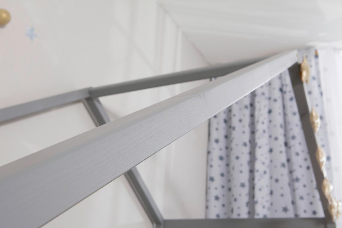 Hausbett Lou Bettschublade Hellgrau B: 100 Cm - Hellgrau/Naturfarben, MODERN, Holz (100/200cm) - MID.YOU