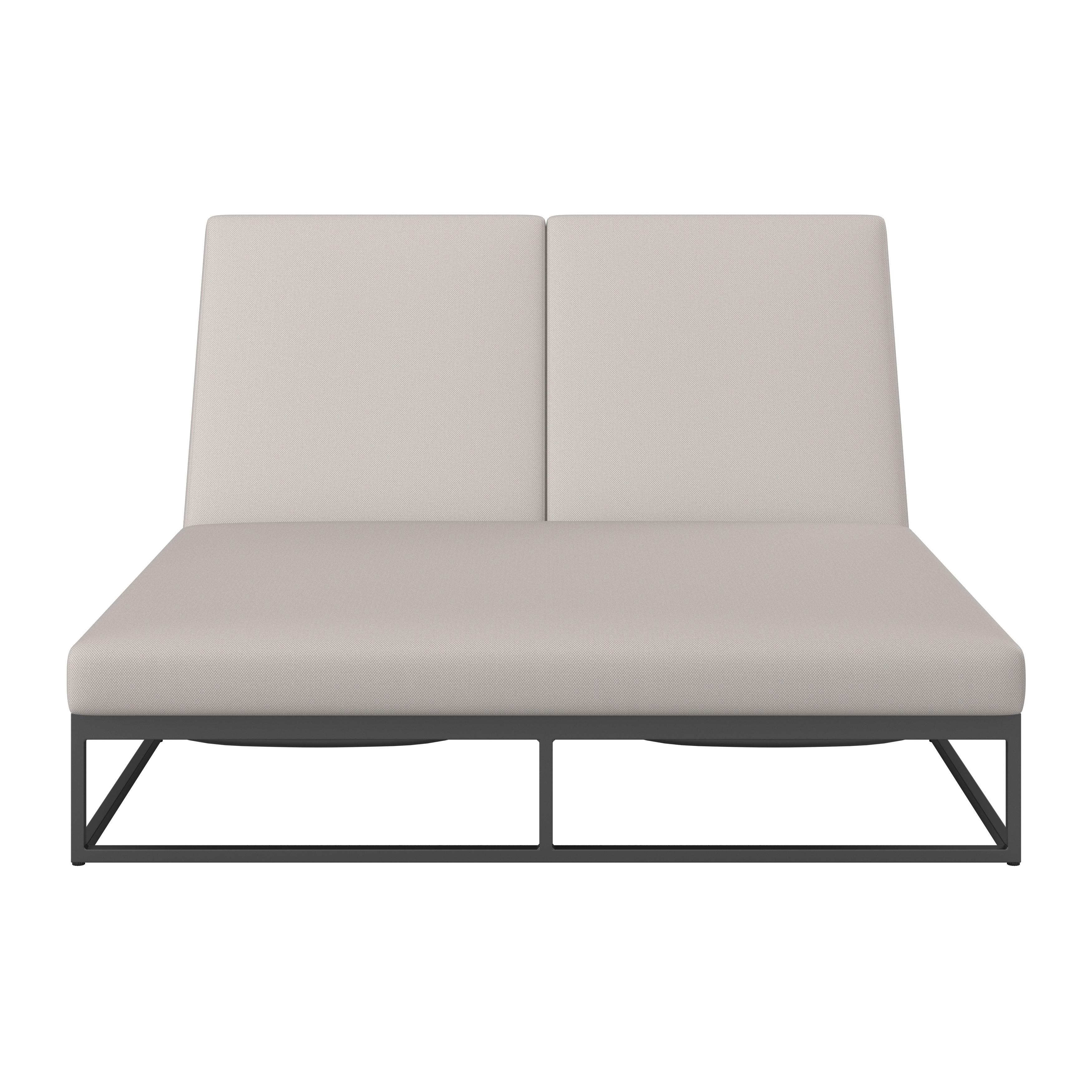 ZÁHRADNÉ LEŽADLO BERRY - svetlosivá, Modern, kov/textil (143/24/200cm) - Bessagi Garden