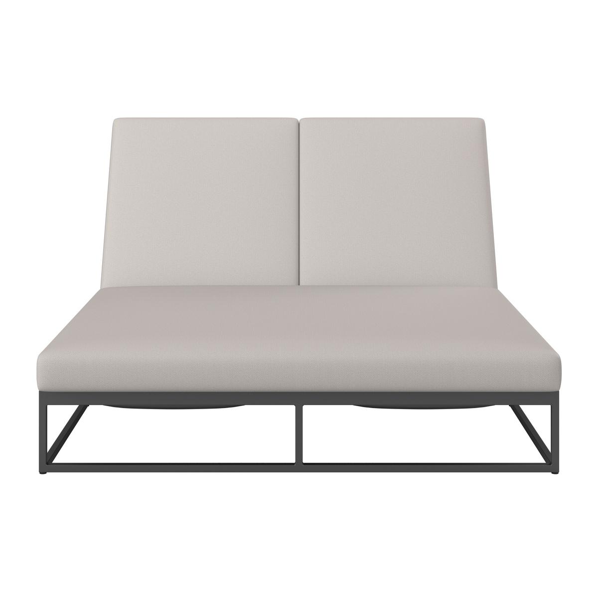 ZAHRADNÍ LEHÁTKO BERRY - světle šedá, Moderní, kov/textil (143/24/200cm) - Bessagi Garden