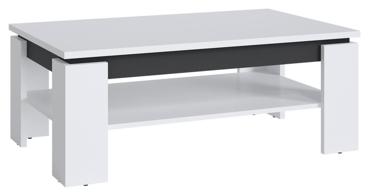 Couchtisch Campania Anthrazit, Weiß B: 110 Cm - Anthrazit/Weiß, Trend, Holzwerkstoff (110/43/67cm)