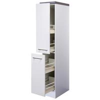 Potravinová skříň Neo - bílá/barvy nerez oceli, Moderní, kov/kompozitní dřevo (30/162/57cm) - FlexWell