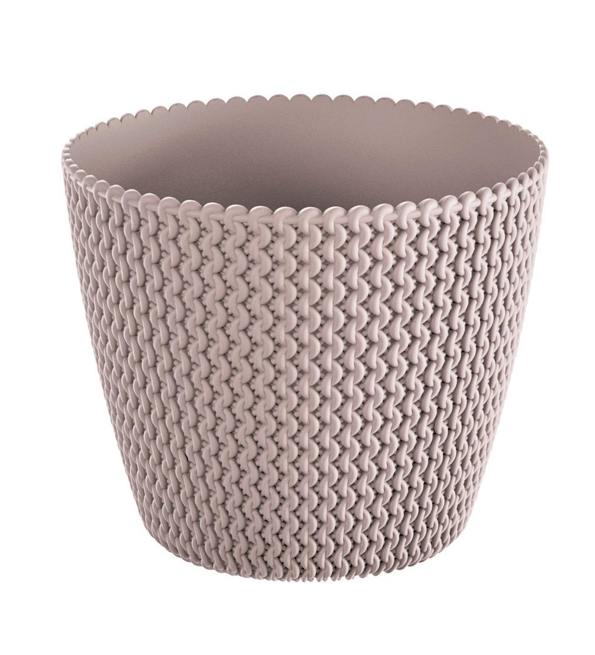 Kaspó Splofy 16cm - barna, műanyag (16cm)