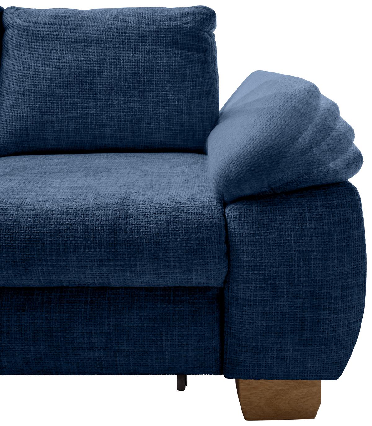 Eckschlafsofa Positano, Blau S: 206x265 Cm - Wildeiche/Blau, MODERN, Textil (206/265cm) - Livetastic