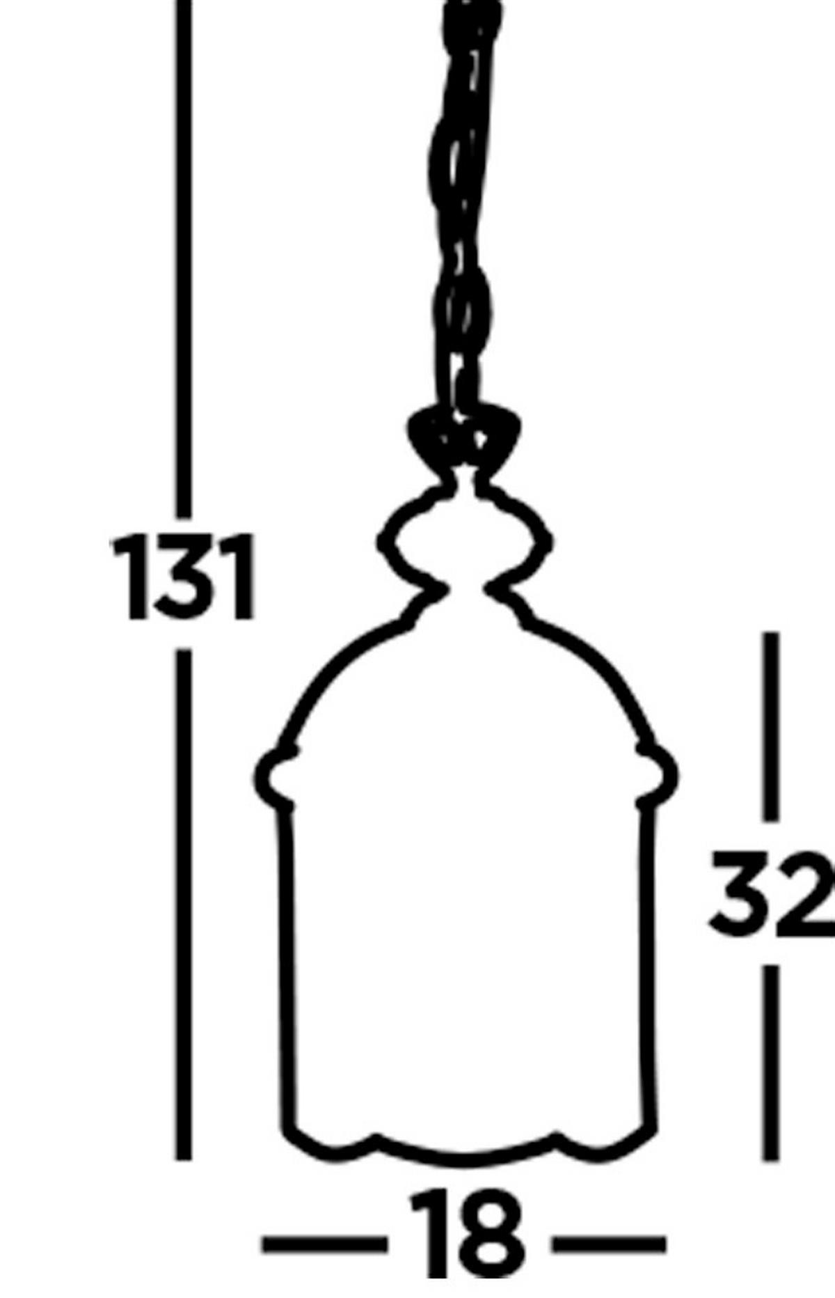 Hängeleuchte Bevelled  5131cc - Chromfarben, KONVENTIONELL, Glas/Metall (18/32cm)