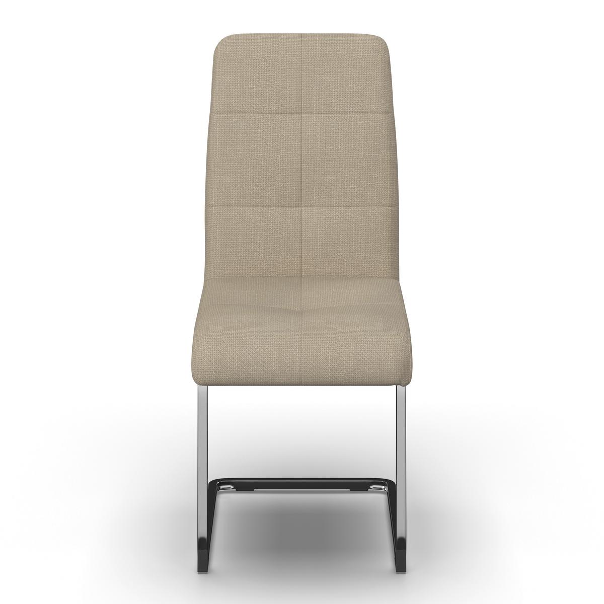 HOUPACÍ ŽIDLE LUCIE - krémová/barvy niklu, Moderní, kov/textil (43/99/60cm) - Bessagi Home