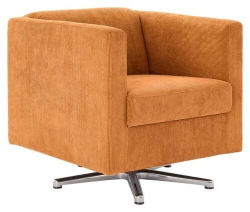 Designsessel Looks I - Chromfarben/Orange, Design, Textil (72/71/75cm) - LOOKS by W.Joop