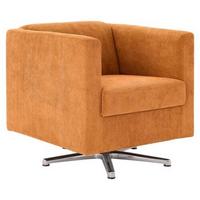 Designsessel Looks I - Chromfarben/Orange, Design, Textil (72/71/75cm) - LOOKS by W.Joop