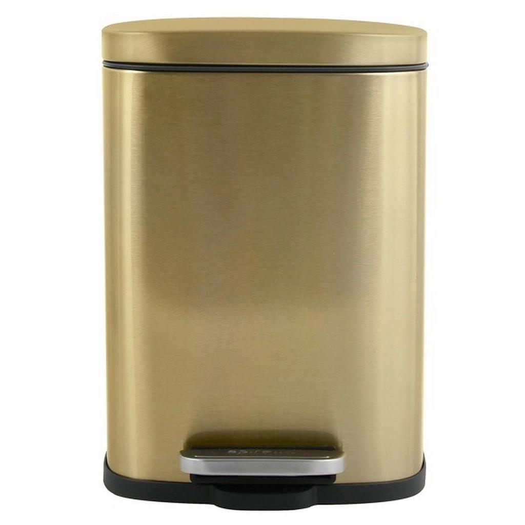 Treteimer Akira 5L Goldfarben Metall LBH: 21,4x17,6x30 cm