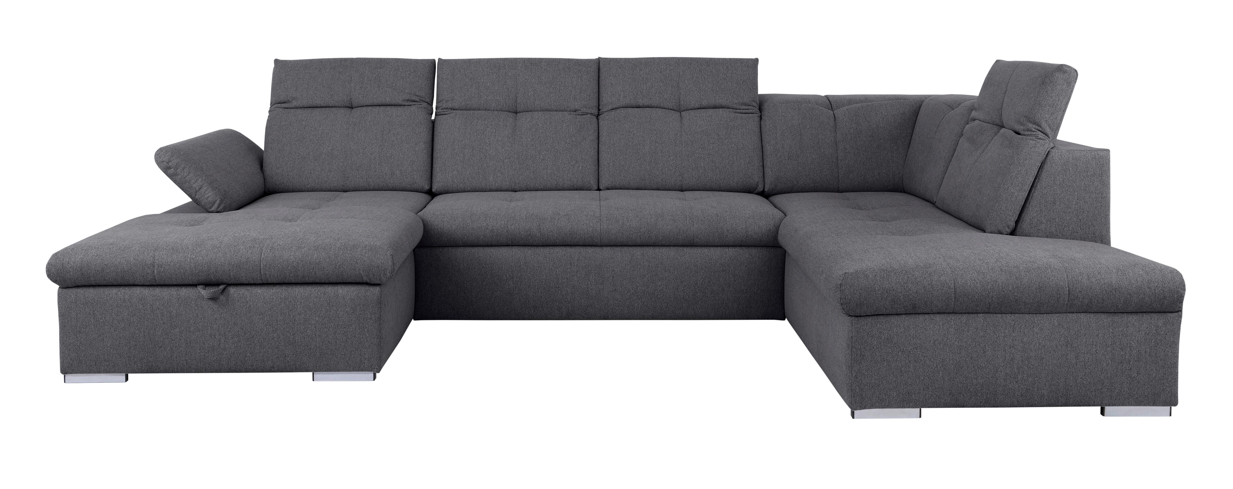 Wohnlandschaft Ramzes Dunkelgrau U: 173x328x215 cm - Dunkelgrau/Grau, Design, Textil (173/328/215cm) - MID.YOU