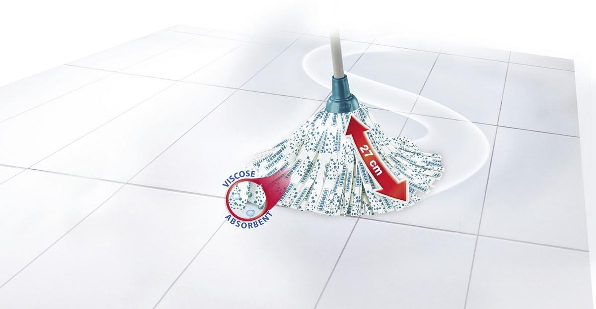 Bodenreinigungsset Classic Mop, 4--Teilig. - Türkis/Weiß, Basics, Kunststoff/Metall - Leifheit