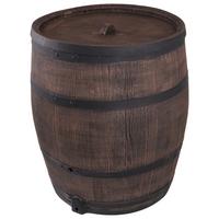 Regentonne Eichenfass Uv- Beständig mit Deckel 350 L - Schwarz/Braun, Basics, Kunststoff (88/90/88cm)