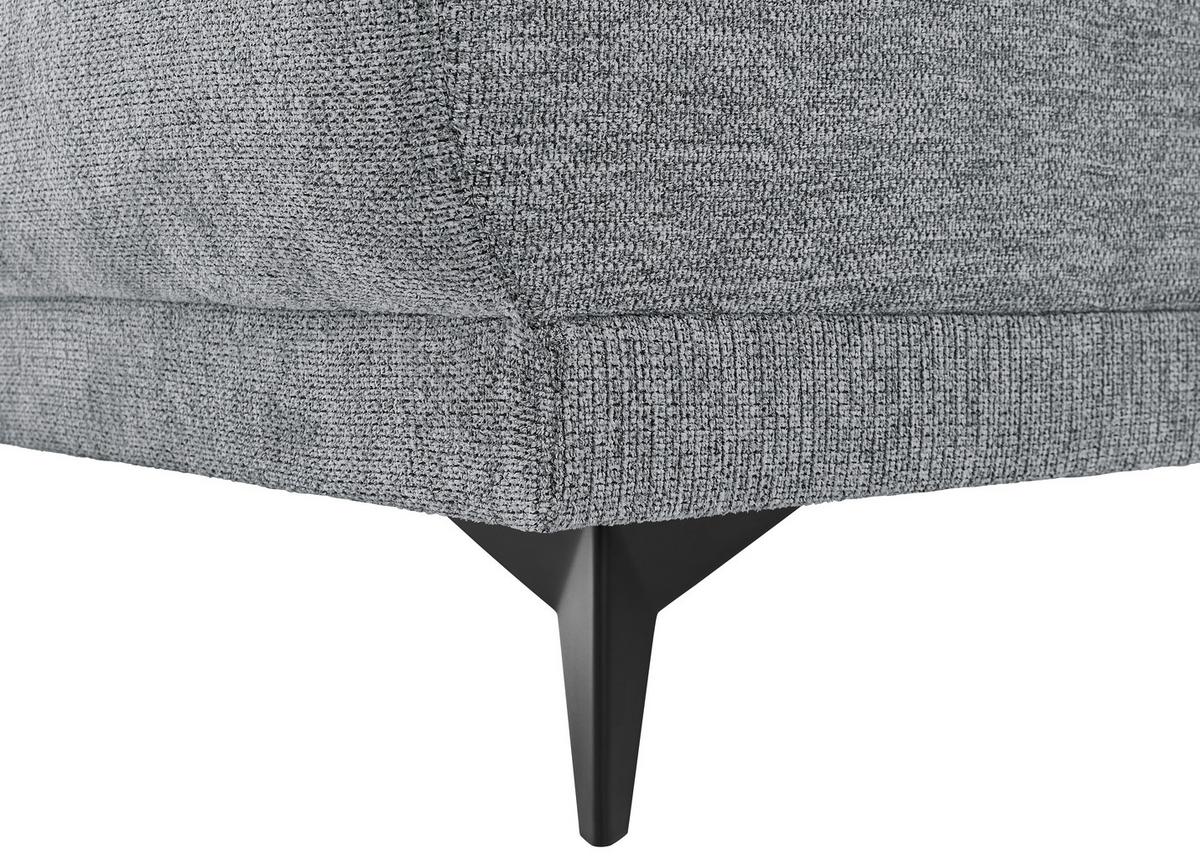 Ecksofa Texas Recr-Links Grau S: ca. 203x259 cm - Schwarz/Grau, KONVENTIONELL, Holz (203/259cm)