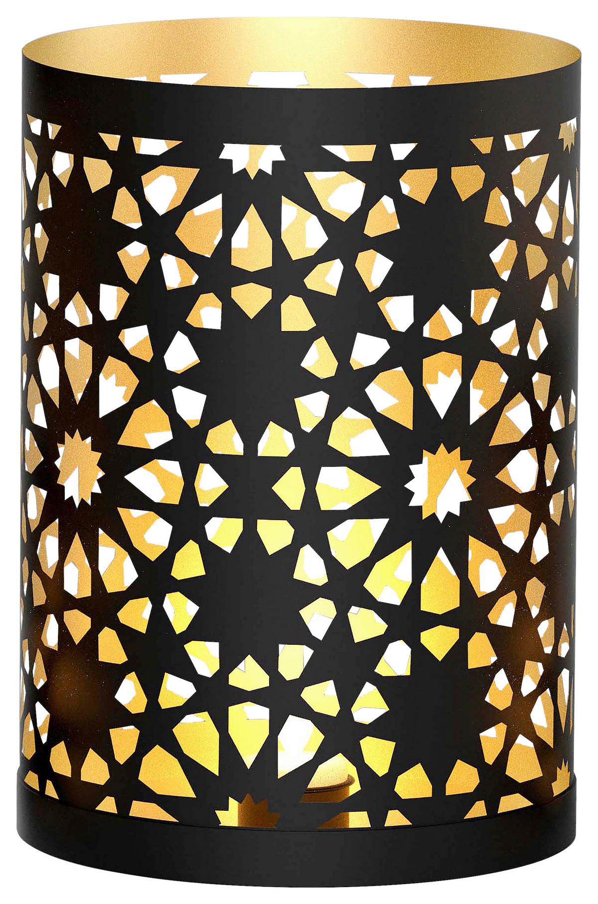 Teamécsestartó Denise - fekete/aranyszínű, Konventionell, fém (10/13cm) - Luca Bessoni