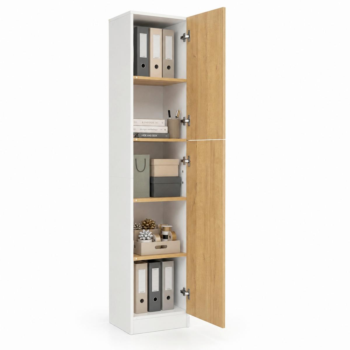 AKTENSCHRANK DILOS L - Honigeiche/Weiß, MODERN, Holzwerkstoff (38/183/32cm) - MID.YOU