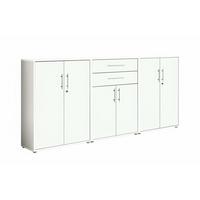 Aktenschrank Office Edition Weiß B: 253,2cm - Weiß, MODERN, Holzwerkstoff (253,2/113,6/33cm) - MID.YOU