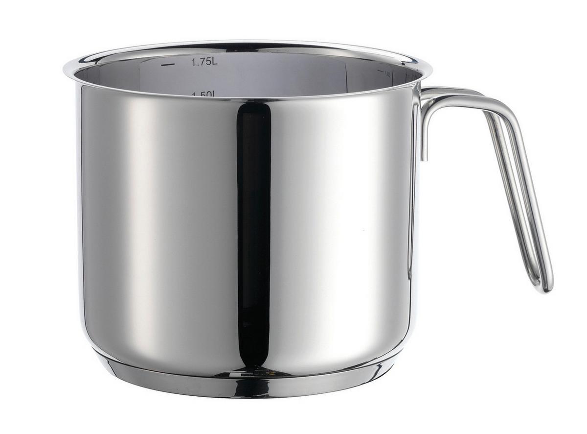 Milchtopf Varuna Edelstahl B: 15 Cm - Silberfarben, Basics, Metall (15/12/21cm) - Mäser