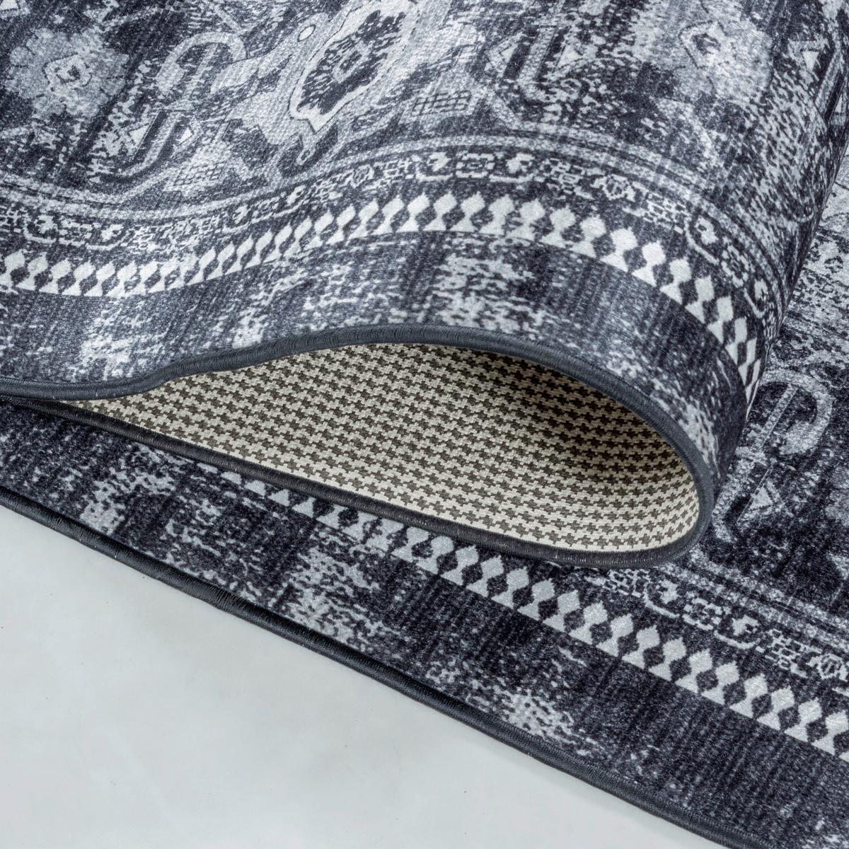 Flachwebteppich Fiesta - Schwarz, Design, Textil (80/150cm)