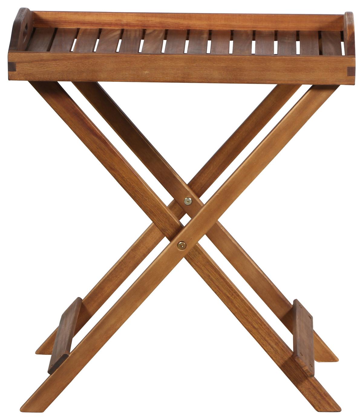 Gartentisch Klappbar Akazienholz L 60 Cm - Akaziefarben, MODERN, Holz (60/40,5/66,5cm) - Siena Garden