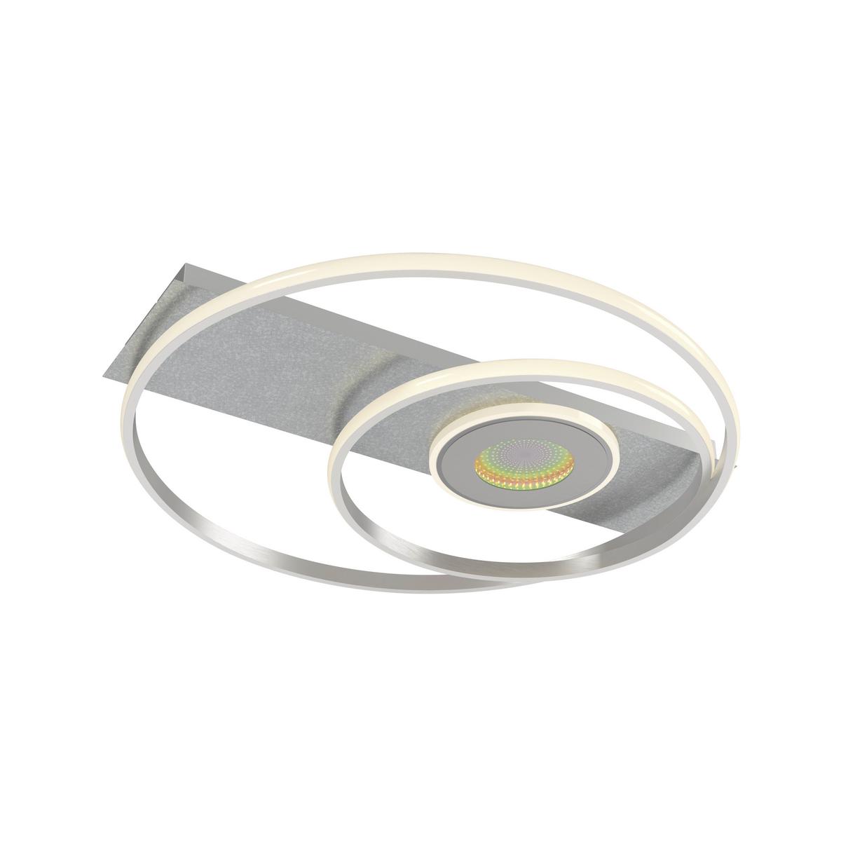 LED-Deckenleuchte CAMILLA - Silberfarben/Alufarben, Basics, Kunststoff/Metall (65/60/6cm) - Luca Bessoni