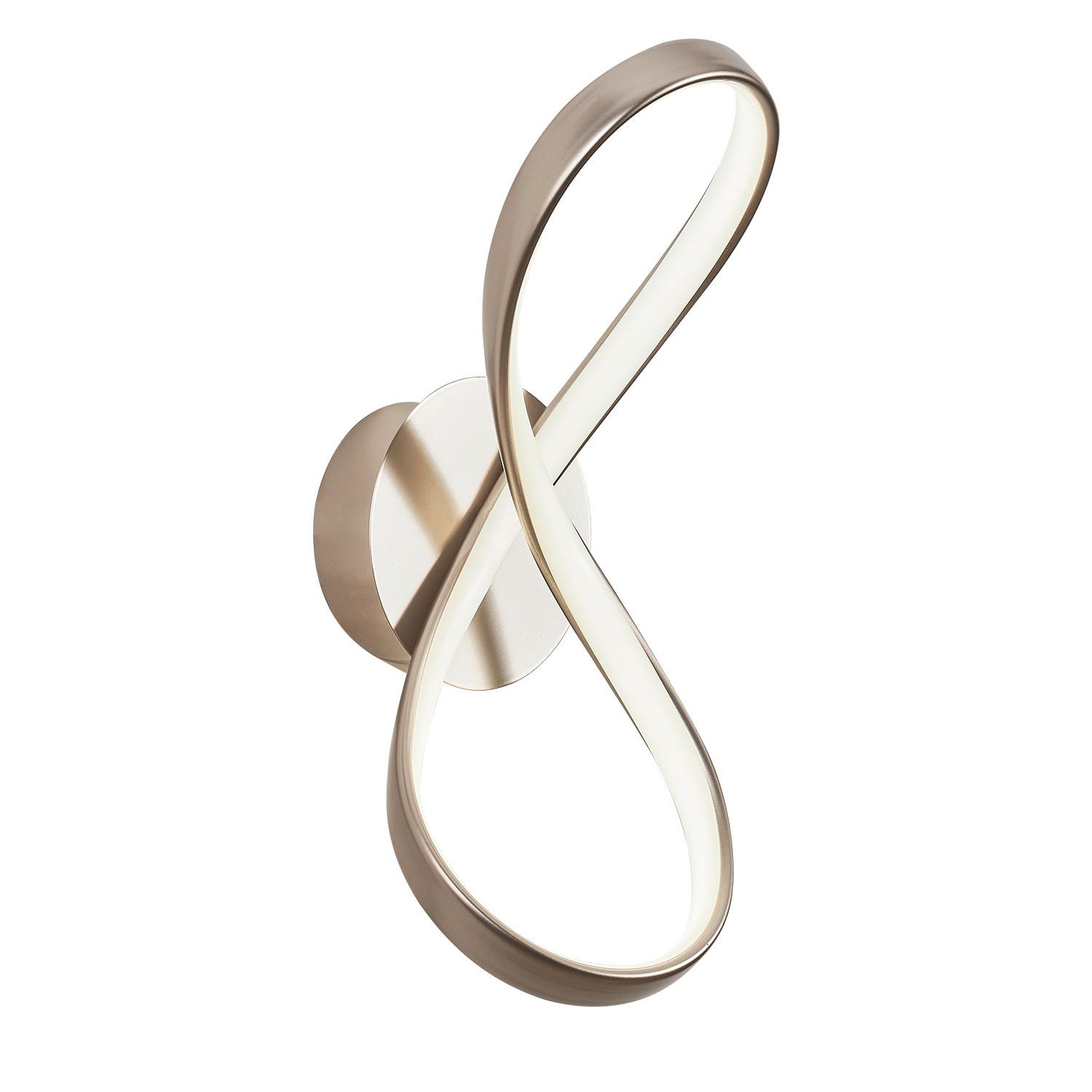 Wandleuchte 5050/Ap - Silberfarben, Design, Metall (15/15/34cm)