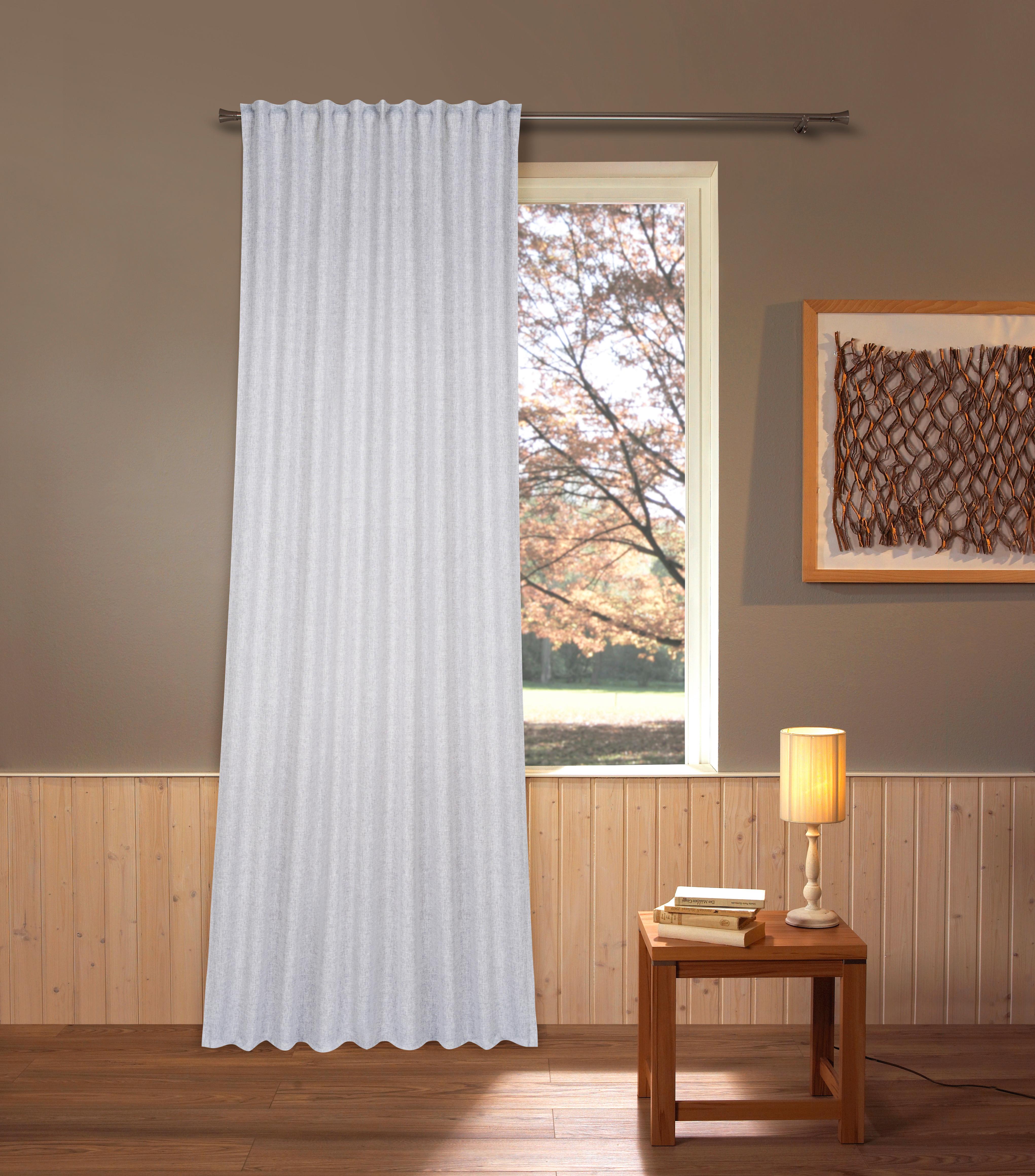 Verdunkelungsvorhang Pamela - Weiß, ROMANTIK / LANDHAUS, Textil (140/245cm) - James Wood