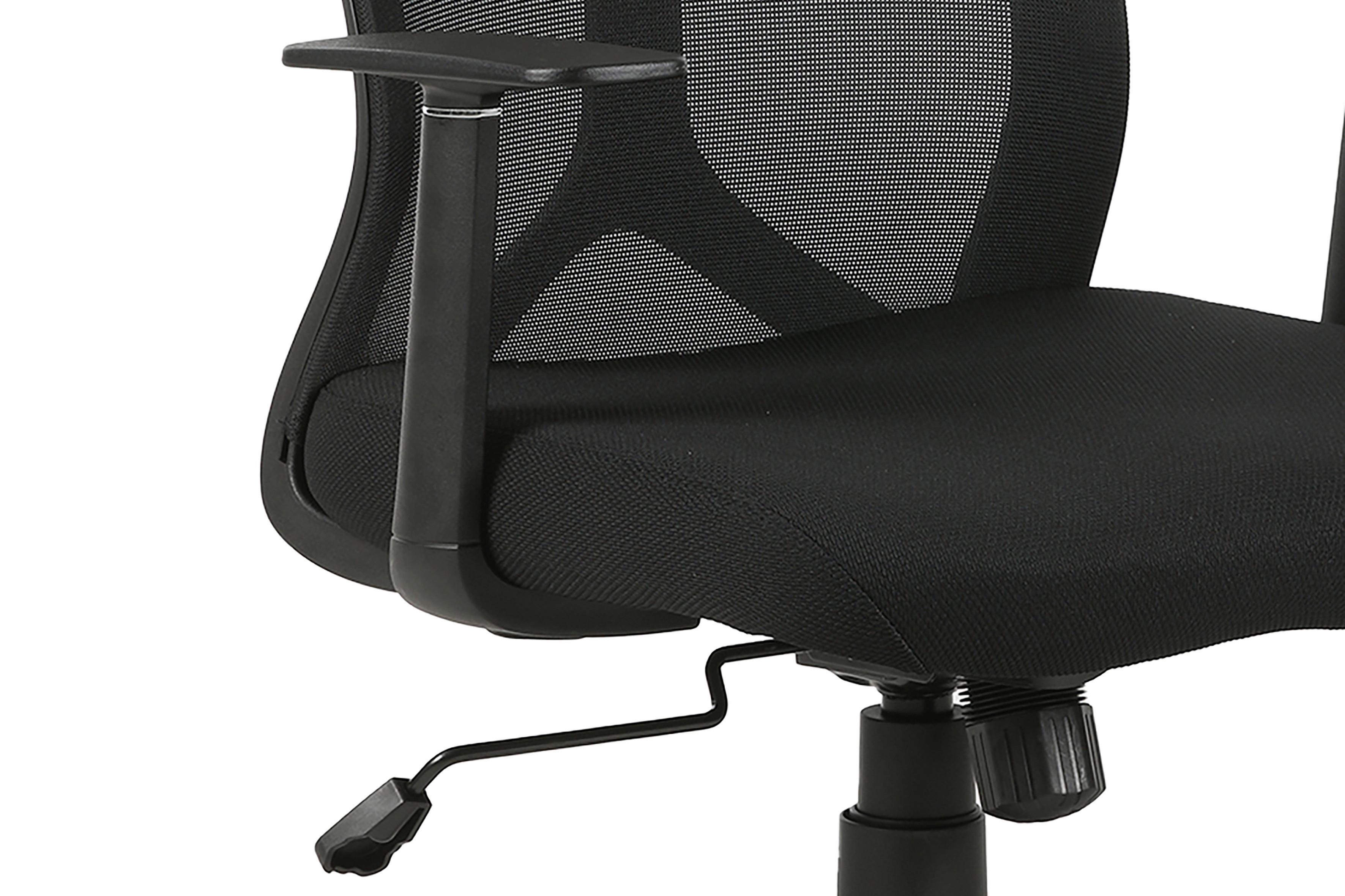Drehstuhl Bone - Schwarz, MODERN, Kunststoff/Textil (61,5/91/51,5cm) - MID.YOU