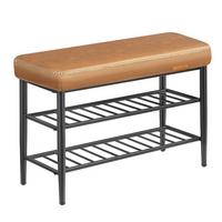 LAVICA DO PREDSIENE FARBA: ČIERNA/HNEDÁ - čierna/koňaková, Trend, kov/textil (80/50/30cm) - MID.YOU