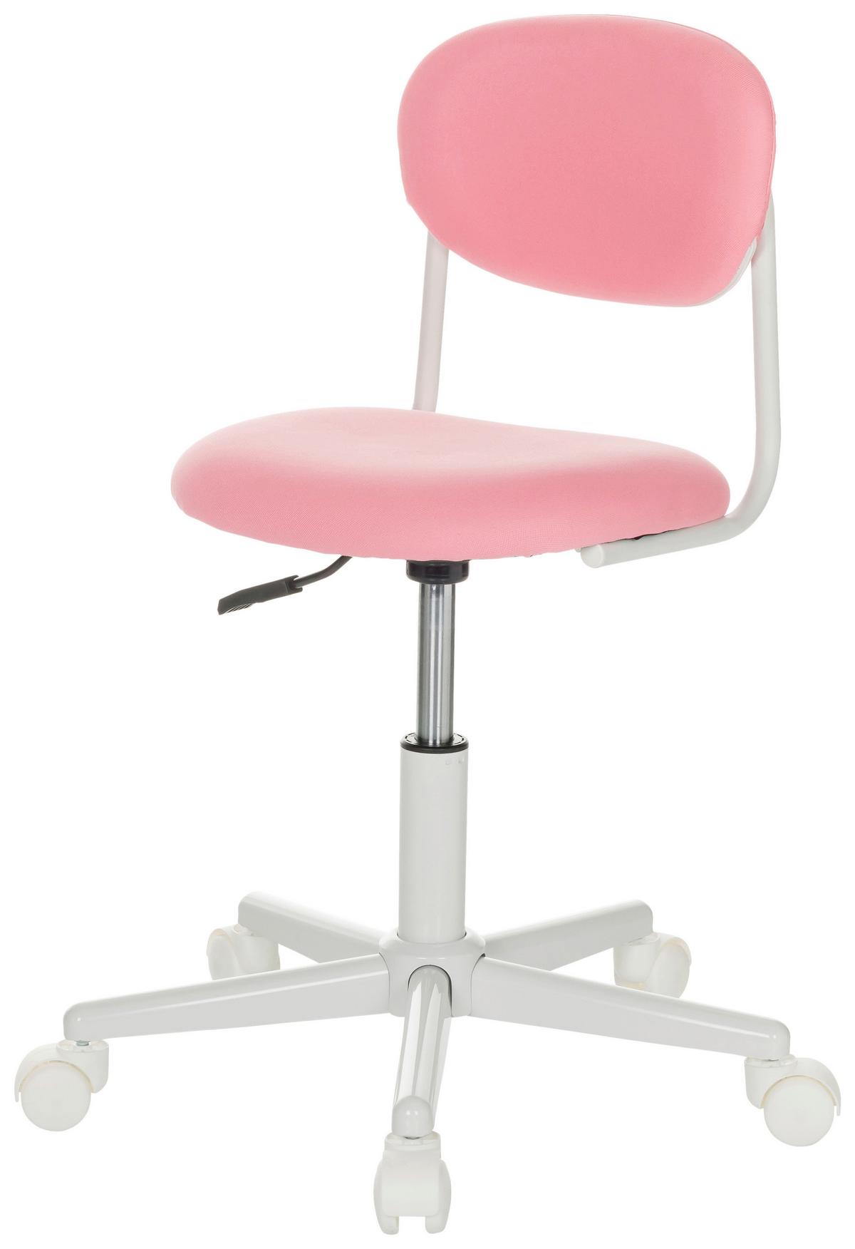 Jugenddrehstuhl Kiddy Base I - Pink/Weiß, Basics, Kunststoff/Textil (60/72-83/60cm) - MID.YOU