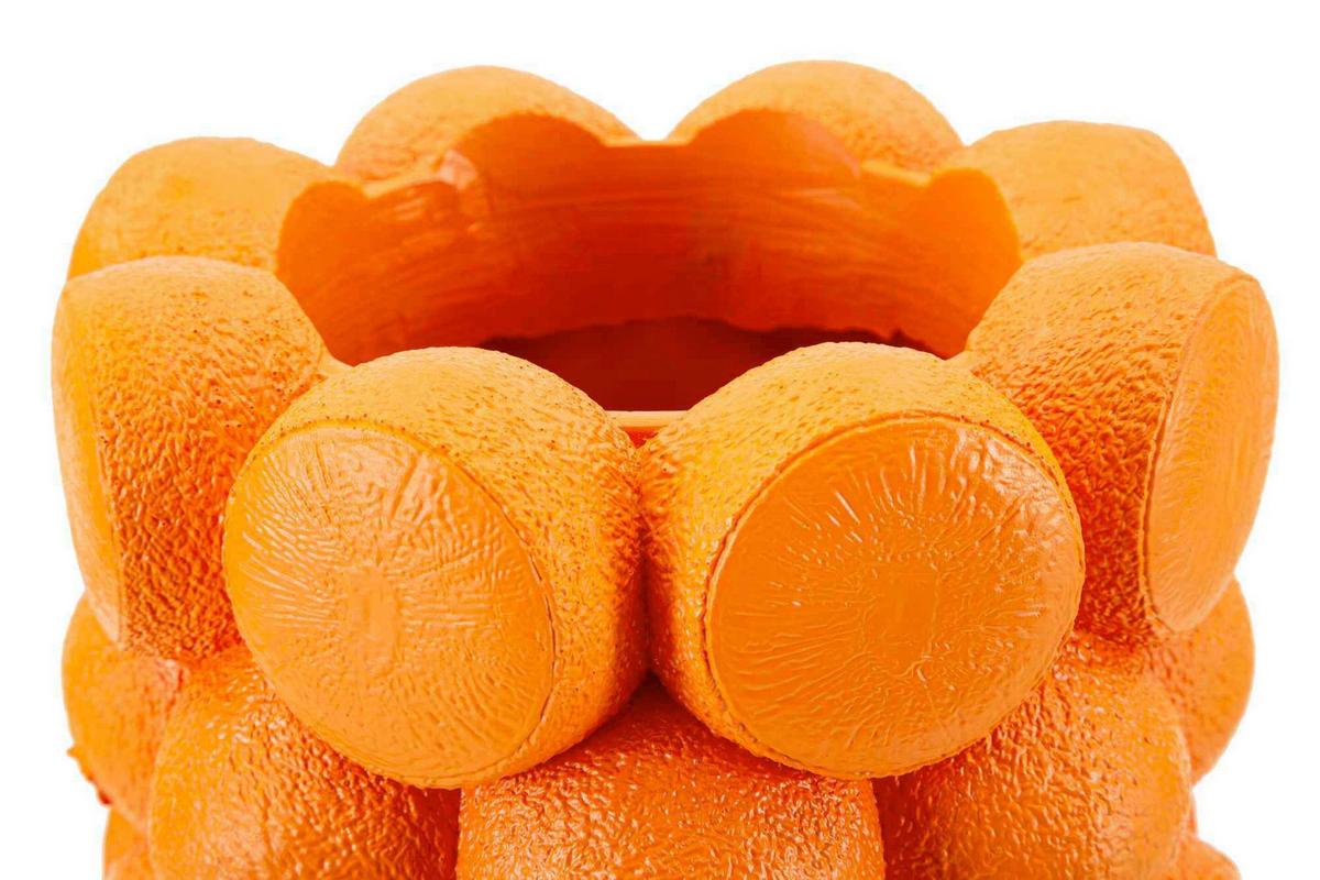 Vase Orange B: 19 Cm - Orange, Basics, Kunststoff (19/28/19  cm)