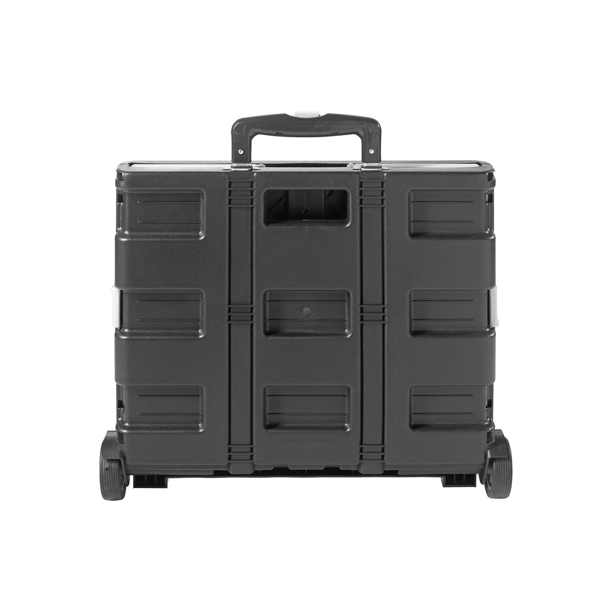Klappbox-Trolley Chrisi Kunststoff 45,5x98x38 cm - Schwarz/Grau, KONVENTIONELL, Kunststoff/Metall (45,5/98/38cm) - Homezone