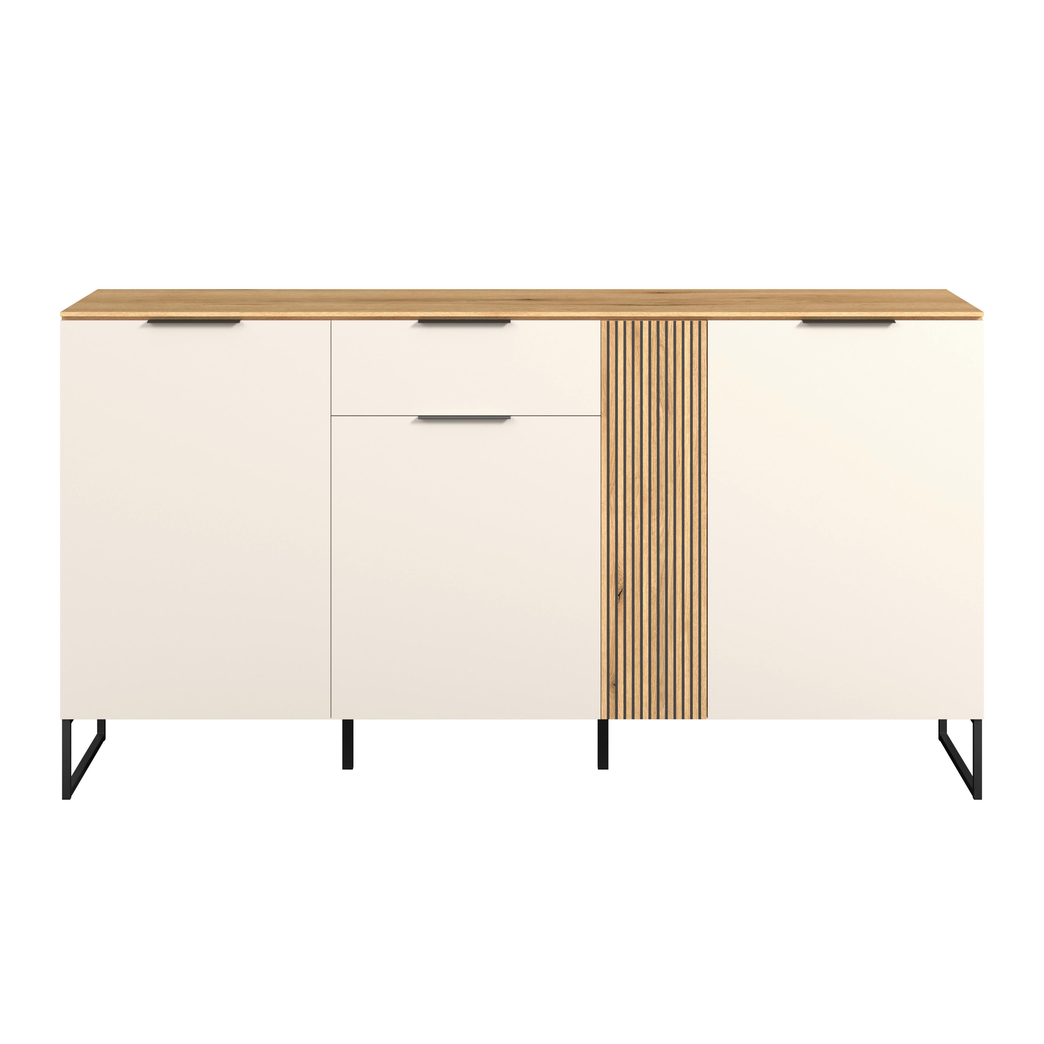 Sideboard King Eichefarben/Kaschmir B: 170cm - Kaschmir/Eichefarben, MODERN, Holzwerkstoff (170/90/40cm)