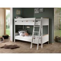 Etagenbett London Weiß 90x200 Cm - Weiß/Naturfarben, MODERN, Holz/Holzwerkstoff (90/200cm) - MID.YOU
