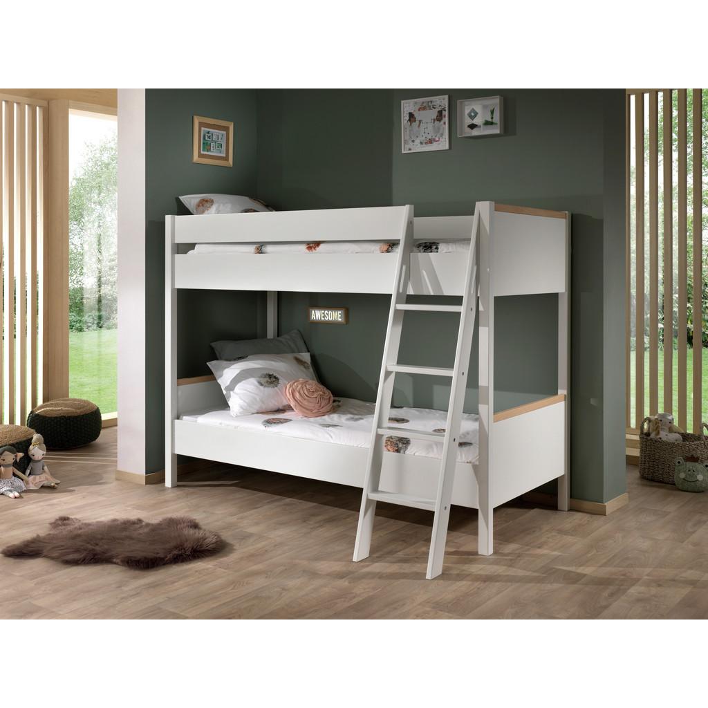 Etagenbett London Weiß 90x200 cm