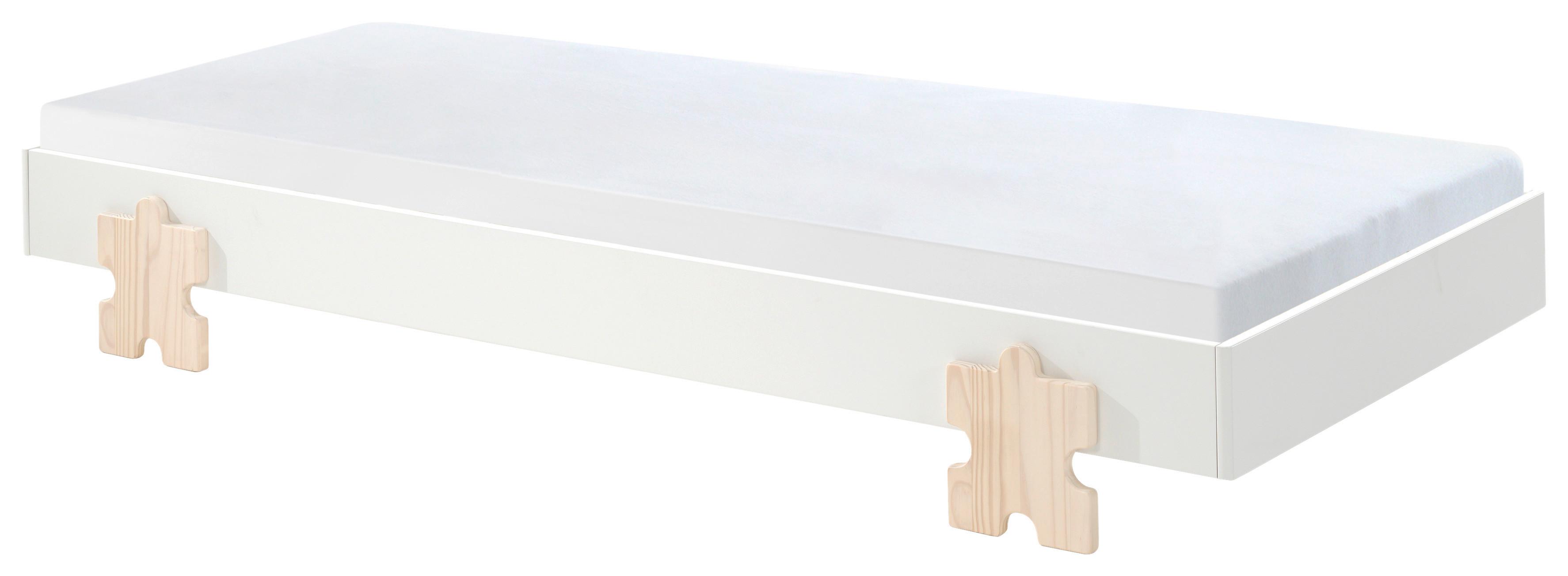 Postel Pro Děti A Mládež Modulo Bílá - barvy borovice/bílá, Moderní, dřevo/kompozitní dřevo (90/200cm) - MID.YOU