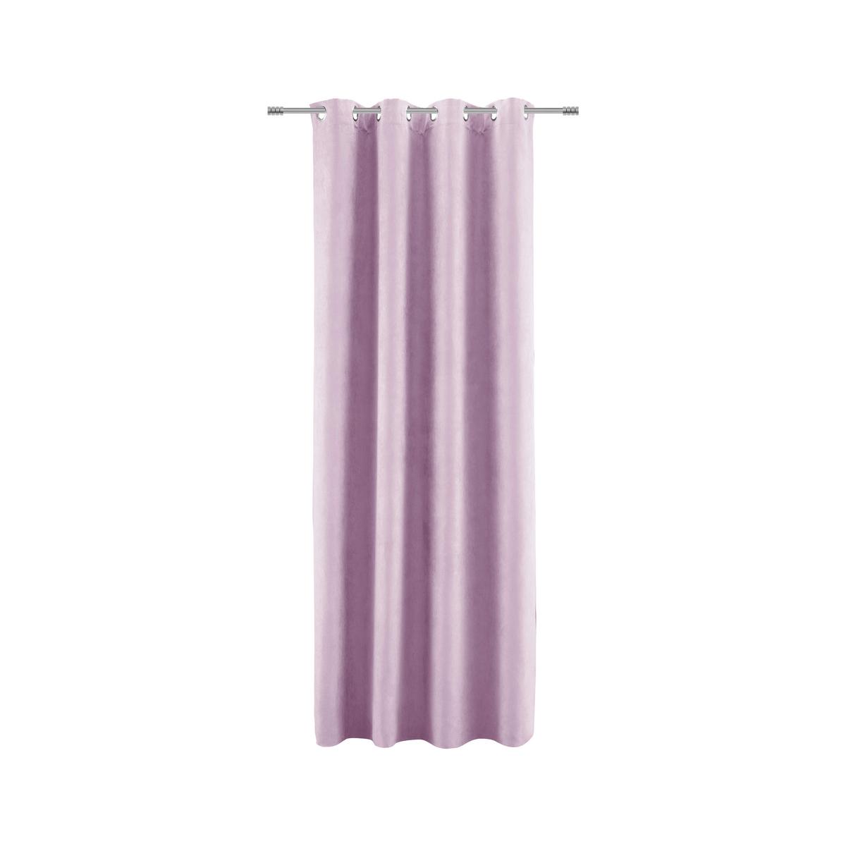 ZÁVĚS S OČKY Velours, 140/245cm, orgovánová - šeříková, Konvenční, textil (140/245cm) - Modern Living