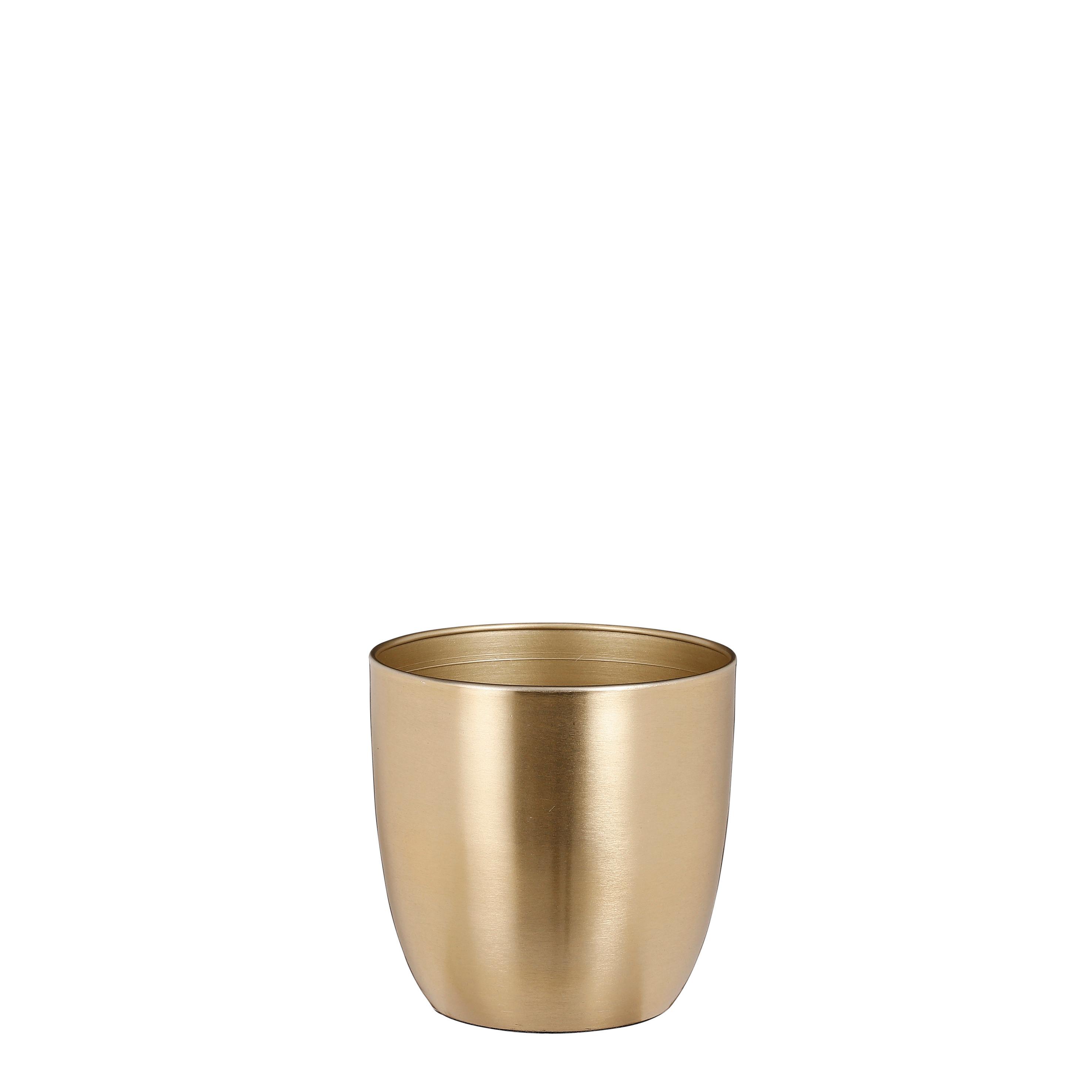 Obal Na Květináč Alano, V: 12,5cm - barvy zlata, Romantický / Rustikální, kov (13/12,5cm) - Modern Living