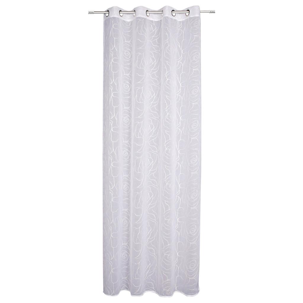 Vorhang Mit Ösen Laurena 140x245 cm Weiß