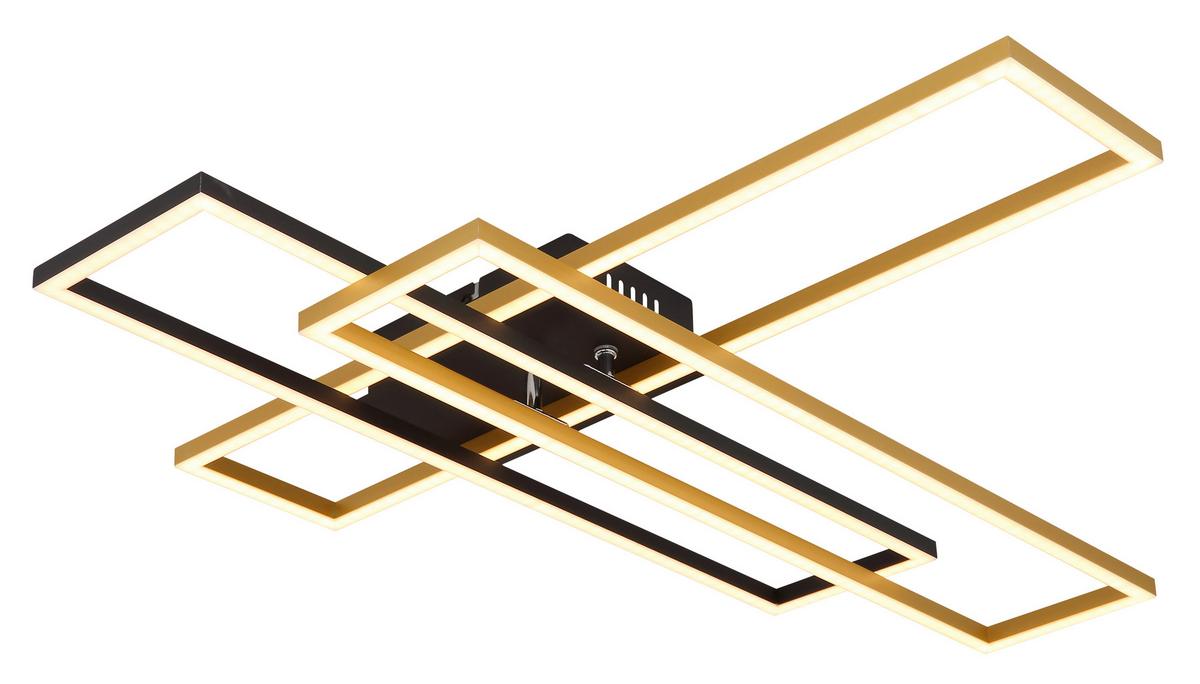 STROPNÍ LED SVÍTIDLO DAKARI - černá/opál, Design, kov/plast (80/60/9.5cm) - Globo