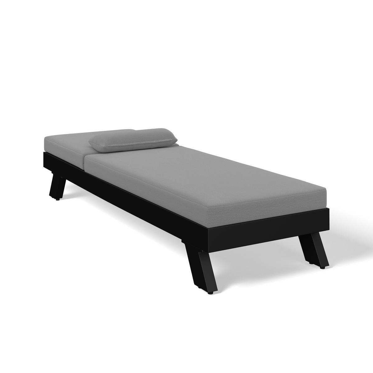 Relaxační lehátko SUSA šedá - šedá, Moderní, kov/textil (200/64/40cm) - Bessagi Garden