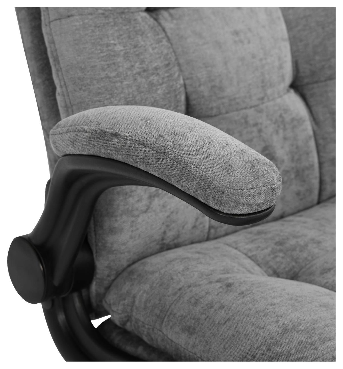 Chefsessel Milan Grau/Schwarz B: 66 cm - Schwarz/Grau, Trend, Holz/Kunststoff (66/121/72cm)