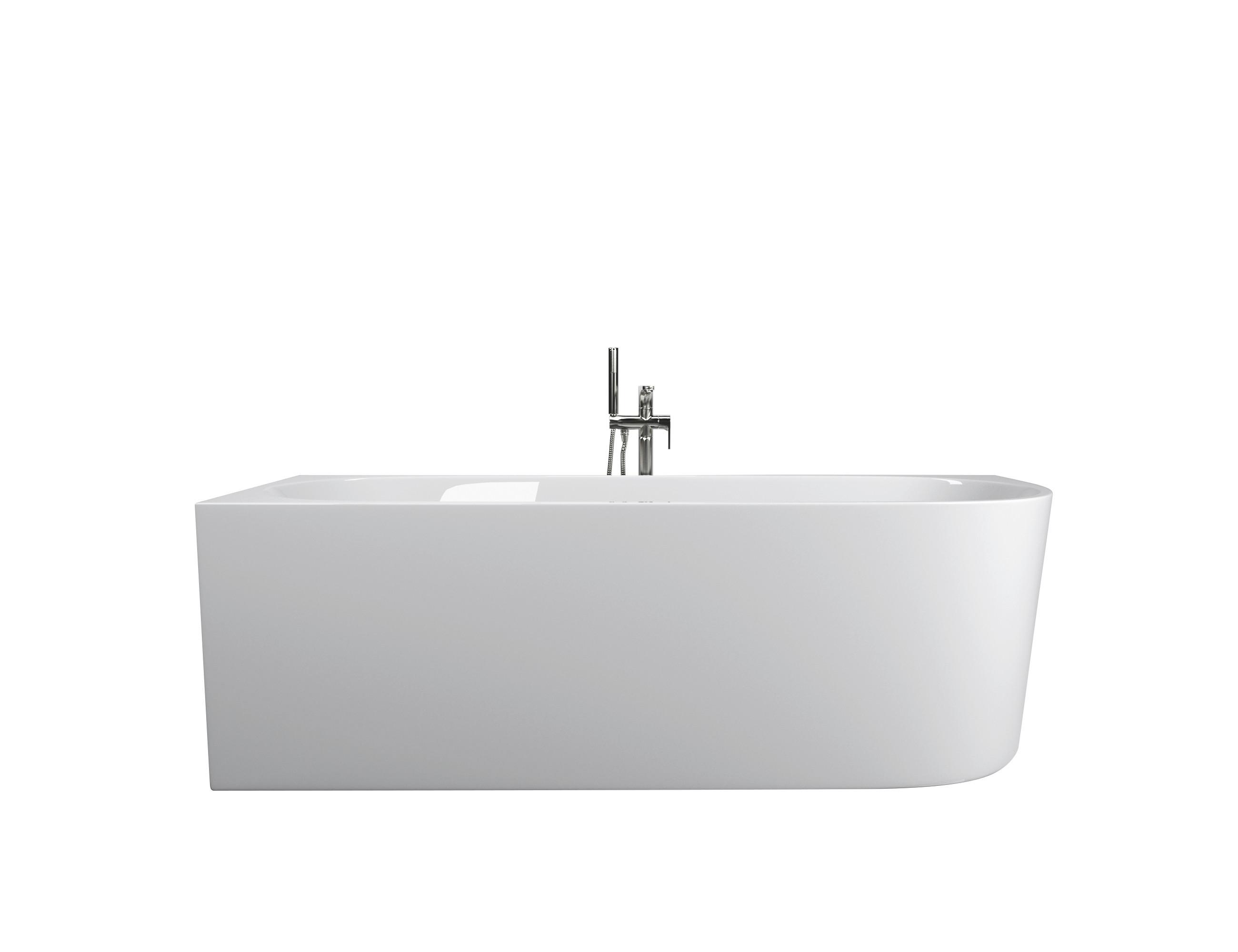 Badewanne Halbfreist. Badewanne Faro - Weiß, KONVENTIONELL, Kunststoff (170/75/60cm) - Sanotechnik