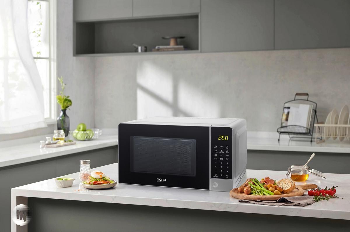 Mikrowelle Bono Schwarz 700 W 11 Leistungsstufen - Schwarz, Basics, Glas/Kunststoff (24,3/44,6/33,2cm) - Bono