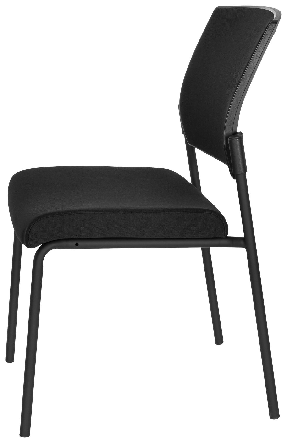 Besucherstuhl K9 V Pro Schwarz - Schwarz, MODERN, Textil/Metall (48/90/58cm) - MID.YOU