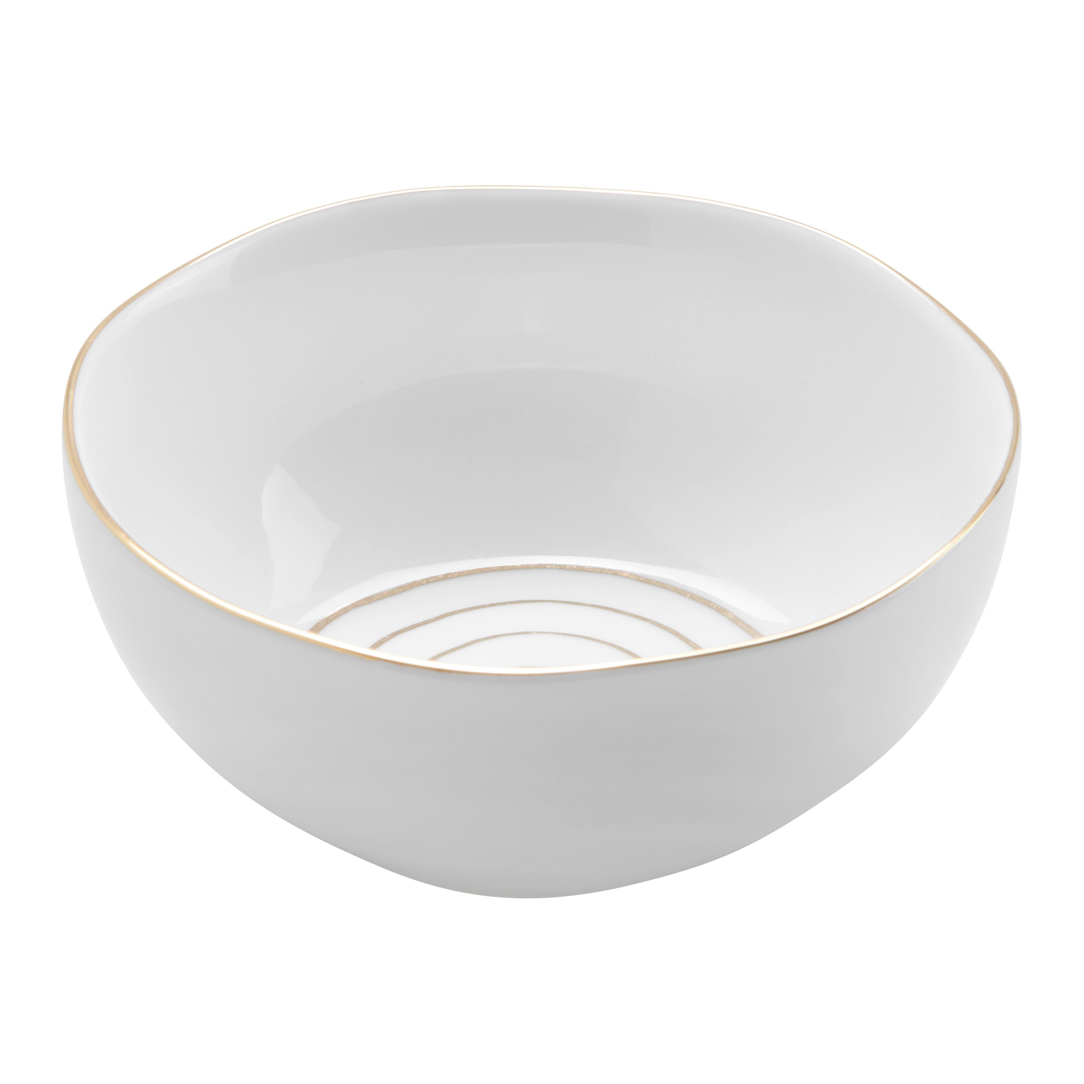 MISKA NA MÜSLI ONIX - bílá/barvy zlata, Moderní, keramika (15/7cm) - Mömax