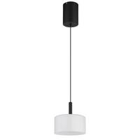 LED-Hängeleuchte Trenton Schwarz Weiß D: 20 cm - Schwarz/Weiß, Design, Glas/Kunststoff (20/150cm) - Globo