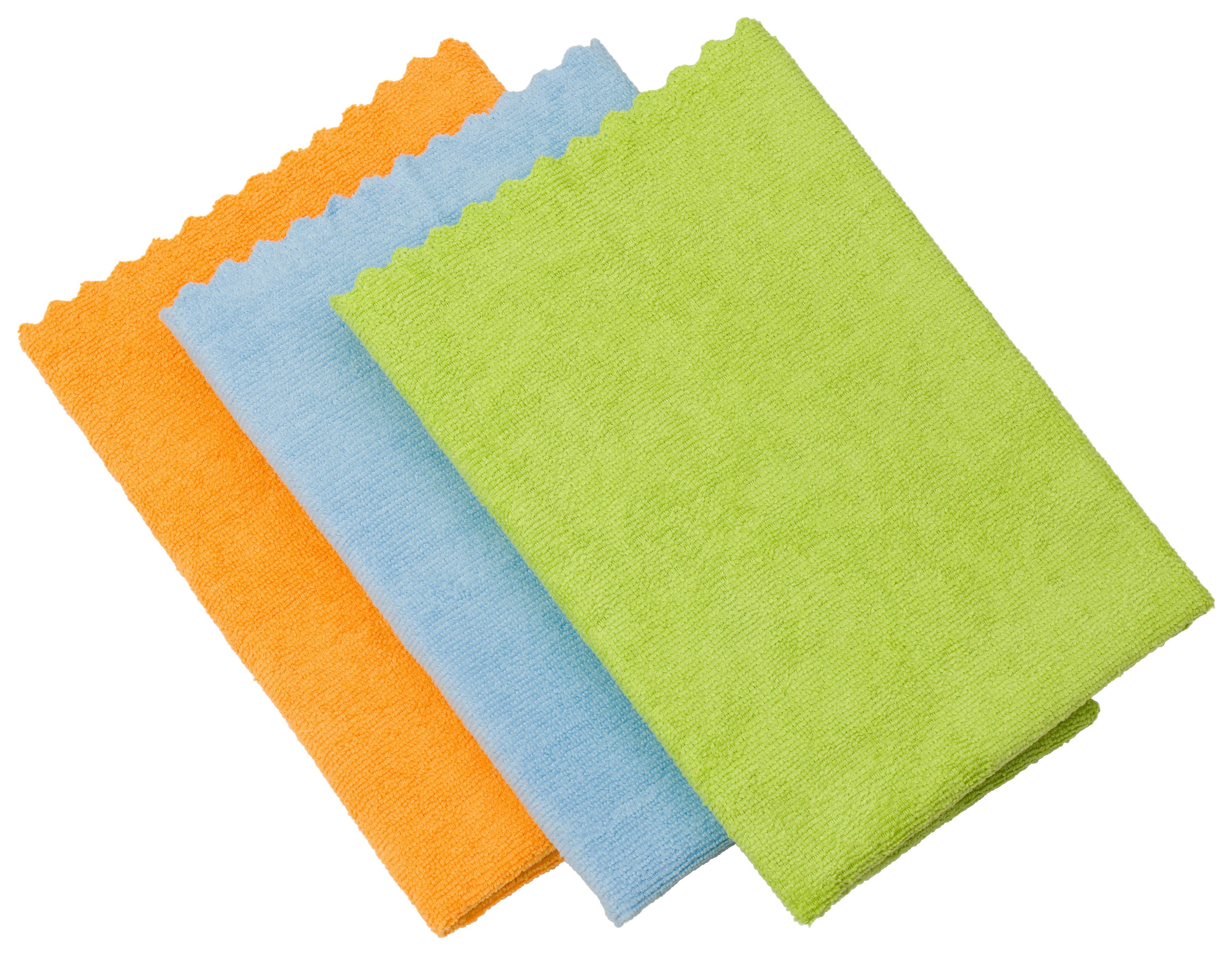 Mikrofasertuch Putzi BxL: 30x50 cm - Limette/Orange, LIFESTYLE, Textil (30/50cm)
